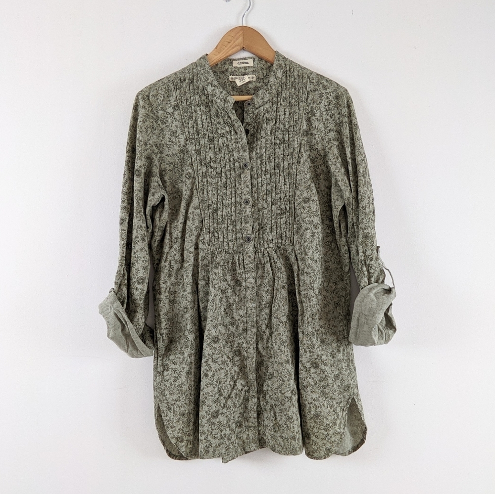 Ruff Hewn Button Down Floral Tunic